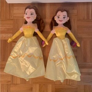 2 Disney Princess Belle Plush Doll - Yellow